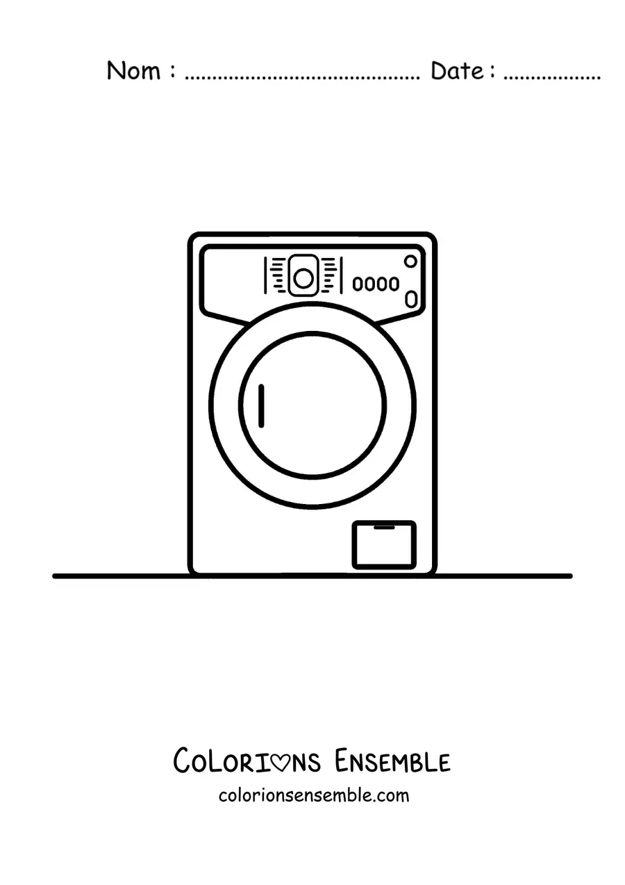 Image à colorier d’une machine à laver