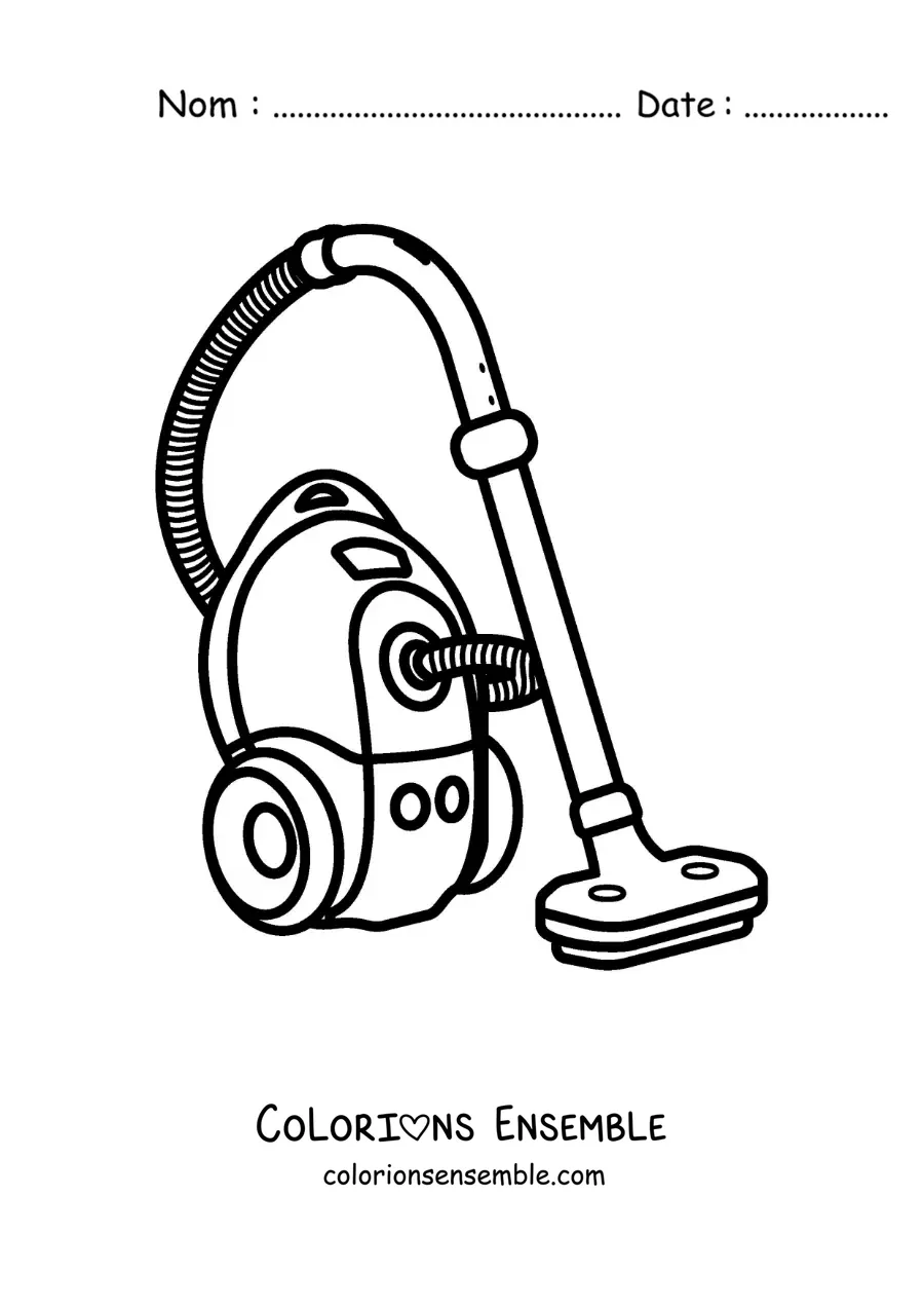 Image à colorier d'un aspirateur