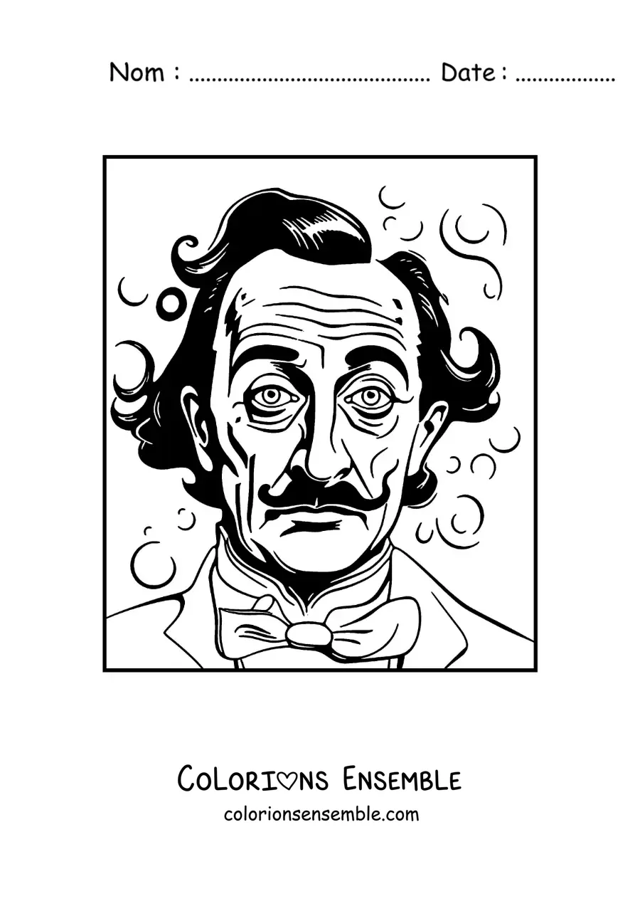 Image à colorier de Salvador Dalí