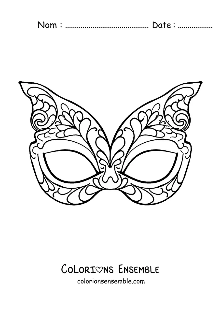 Image à colorier d'un loup papillon pour les filles