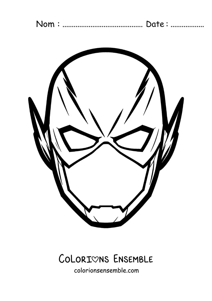 Image à colorier d’un masque de Flash