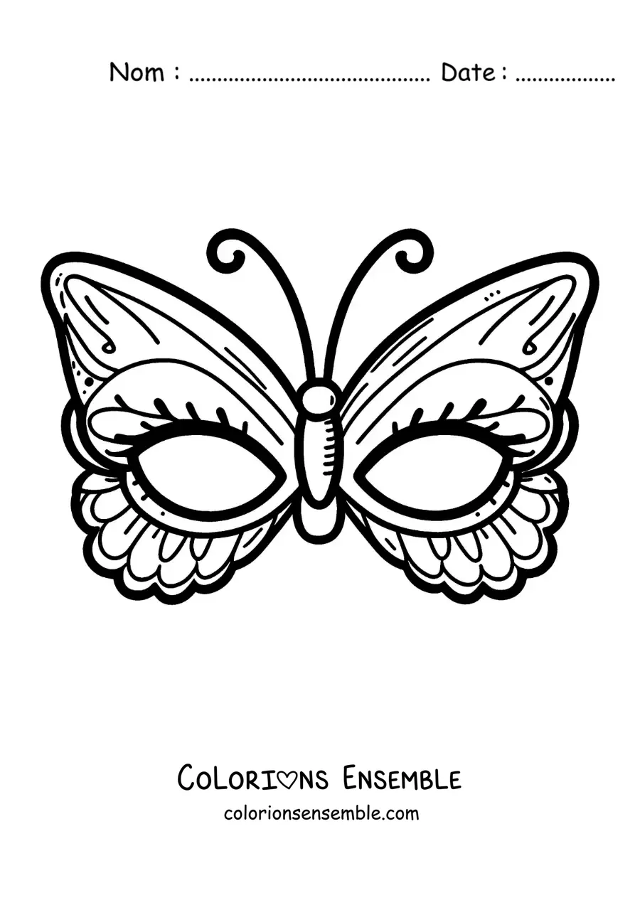 Image à colorier d’un loup de papillon