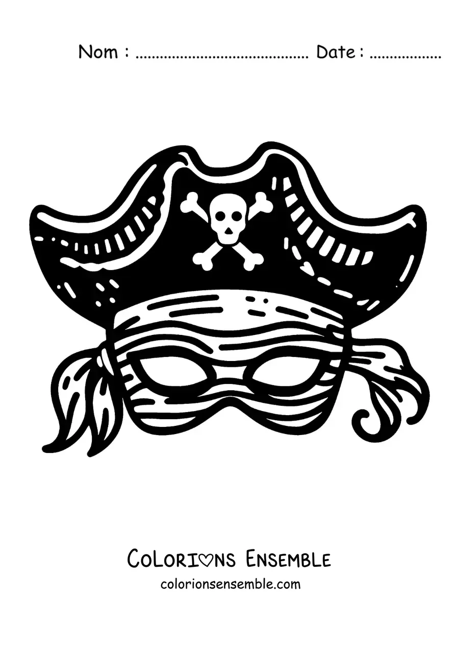 Image à colorier d’un loup de pirate