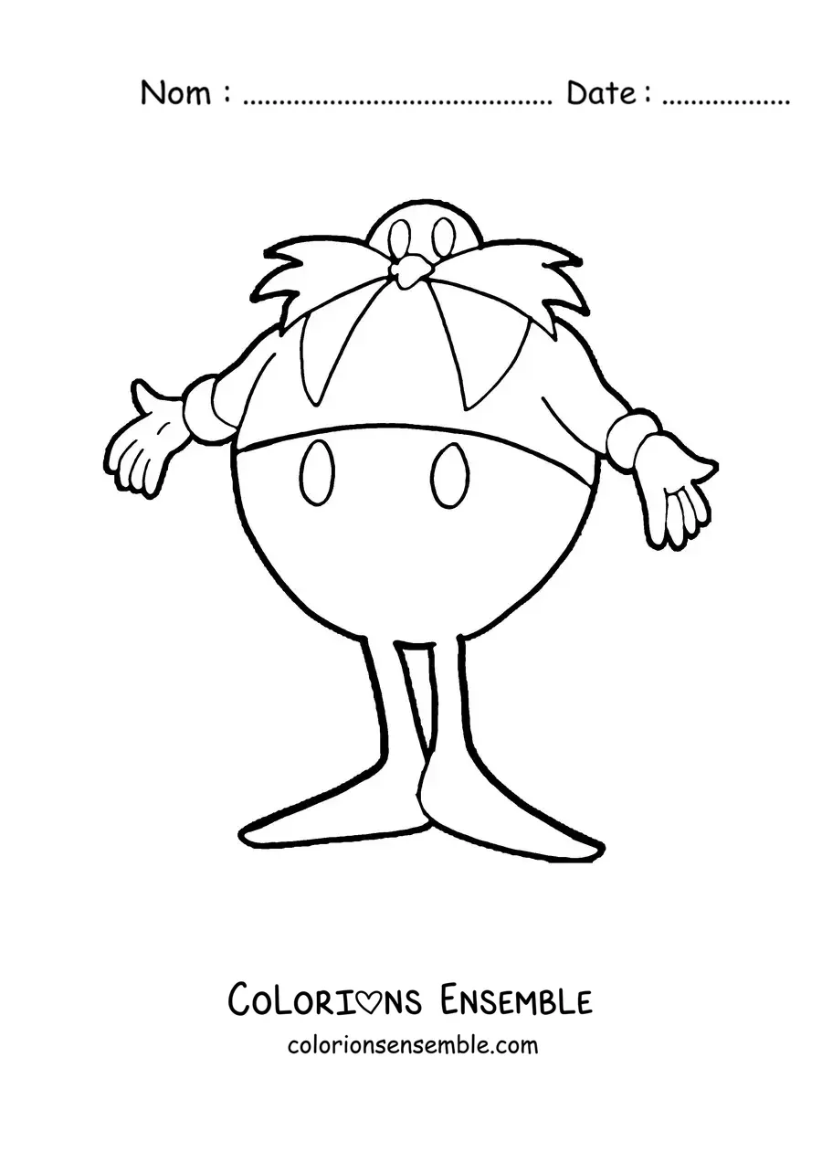 Coloriage du docteur Eggman de Sonic