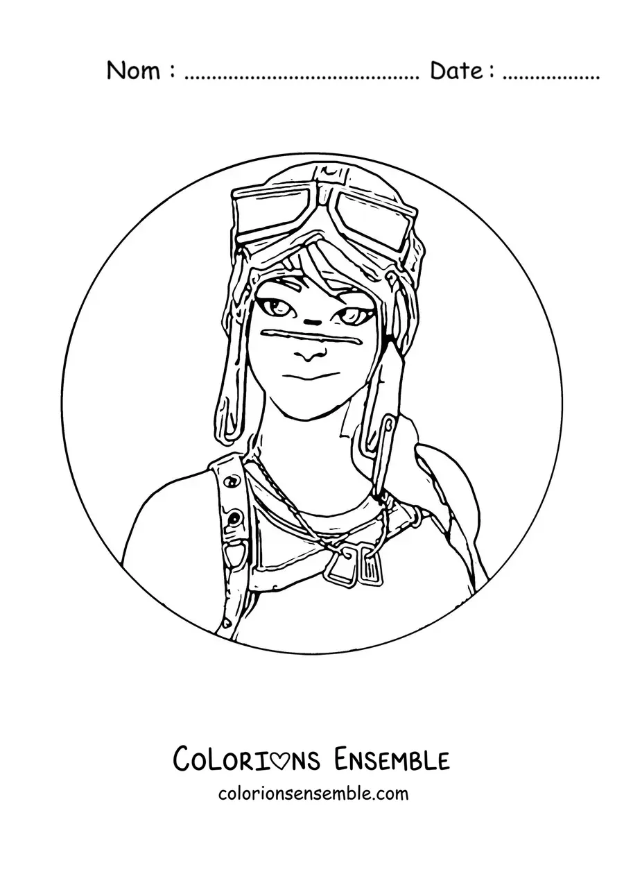 Coloriage de la Pillarde renégate de Fortnite