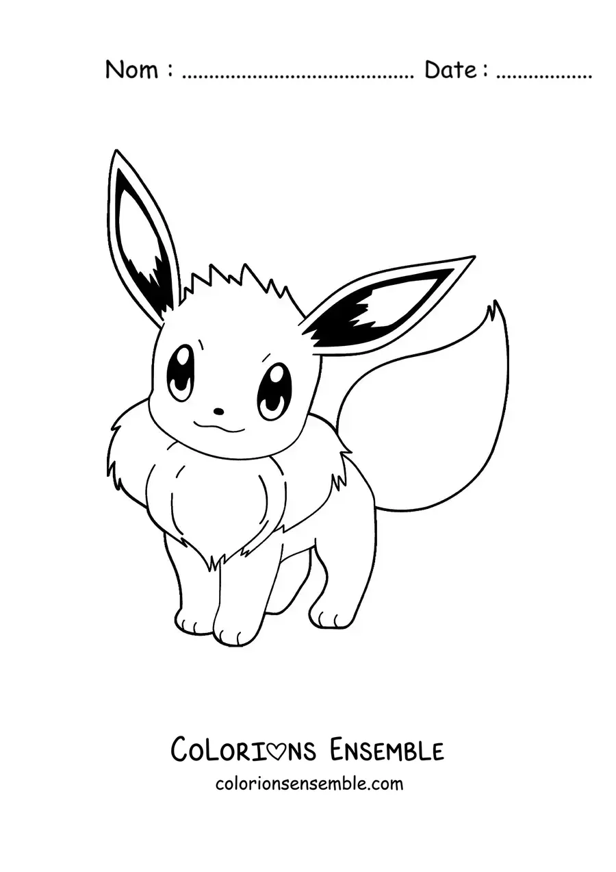 Image à colorier du Pokémon Évoli