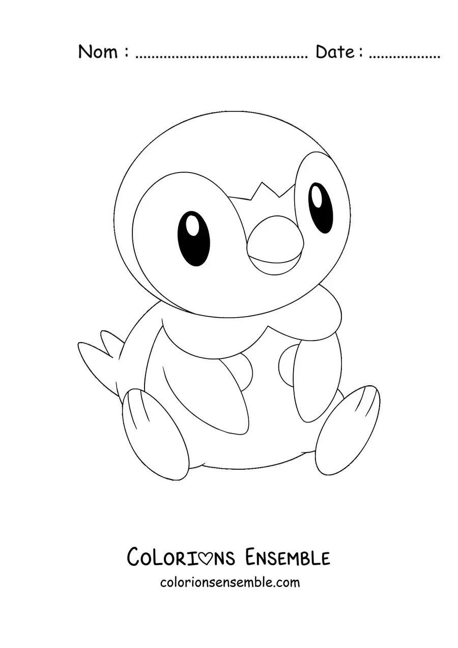 Image à colorier du Pokémon Tiplouf