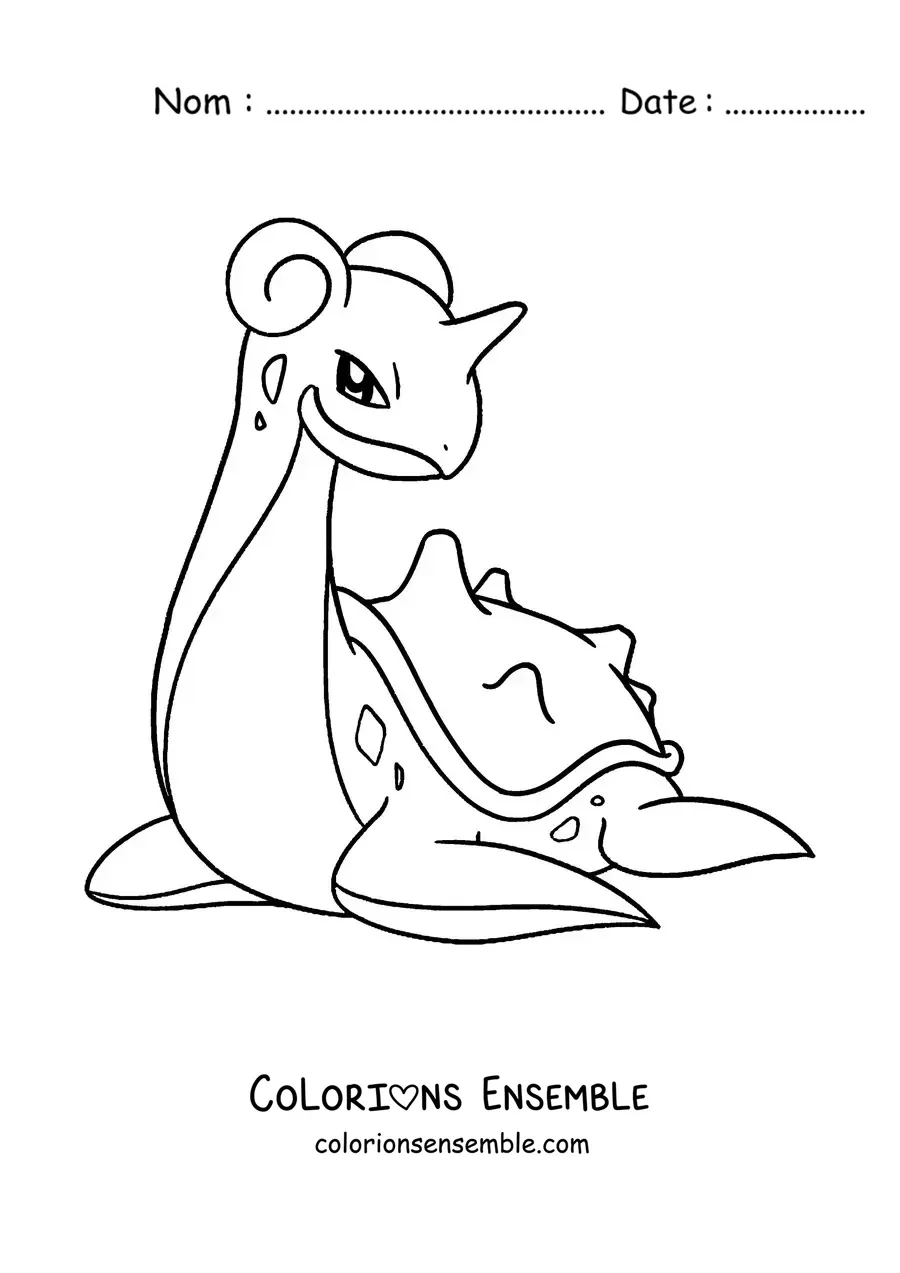 Image à colorier du Pokémon Lokhlass