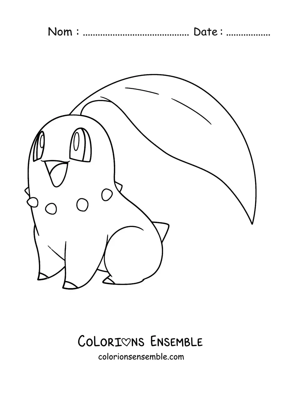 Image à colorier du Pokémon Germignon