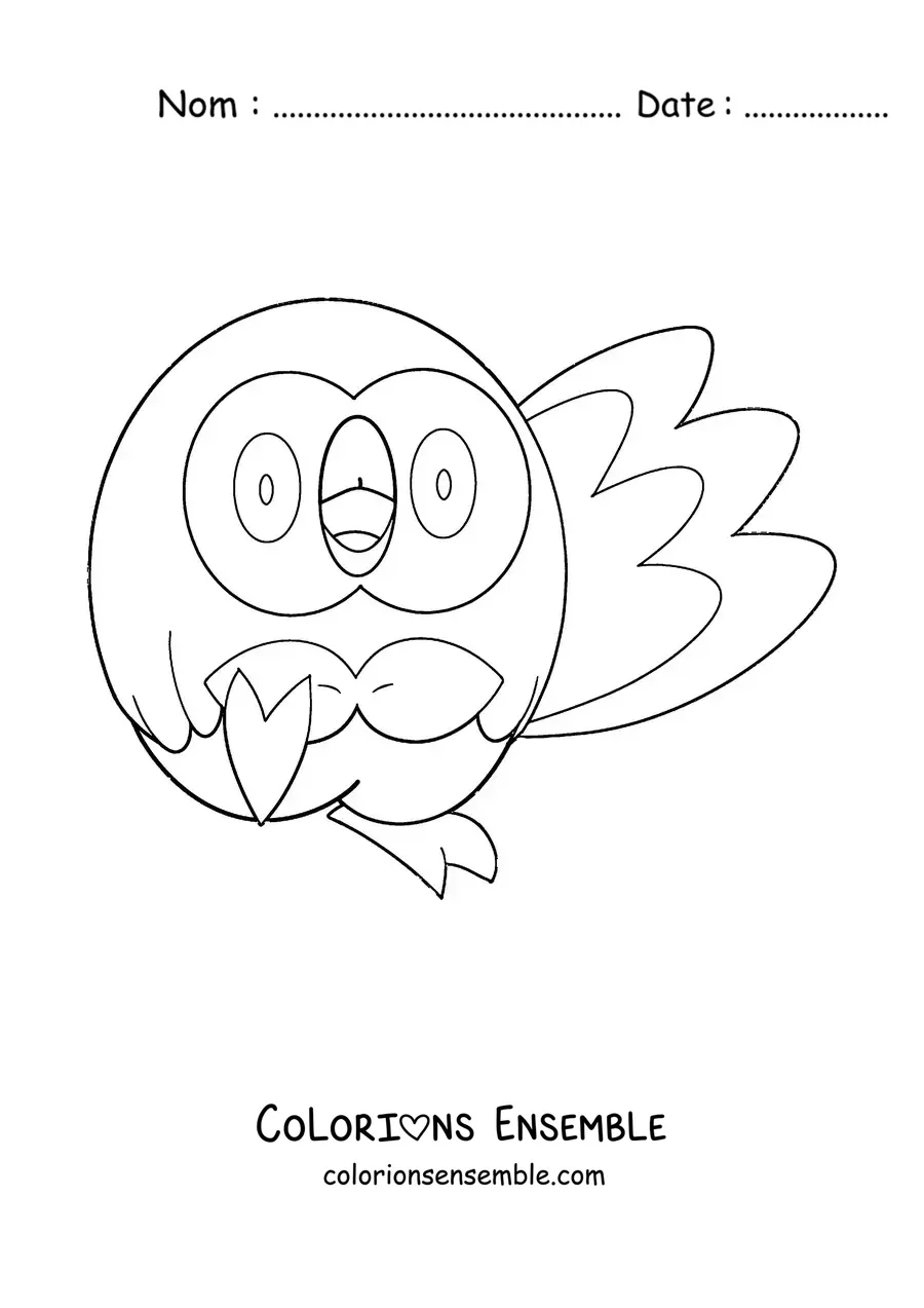 Image à colorier du Pokémon Brindibou