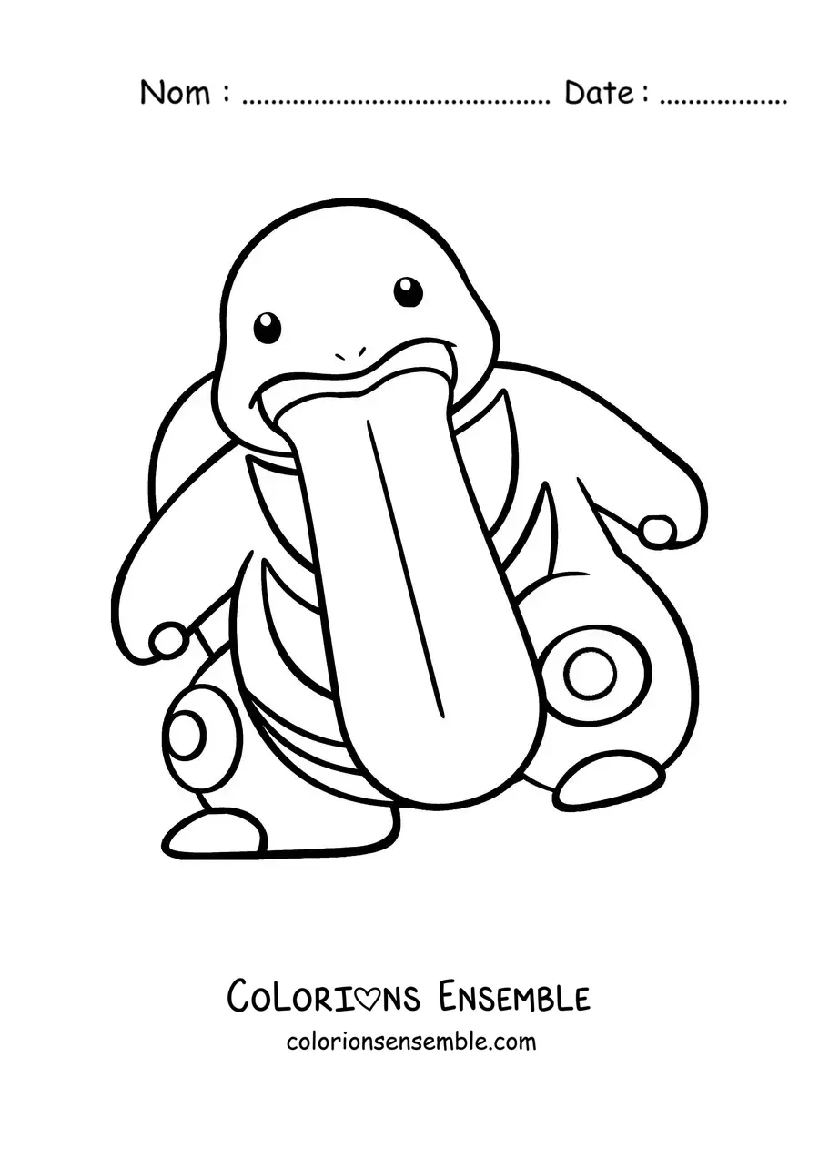 Image à colorier du Pokémon Coudlangue