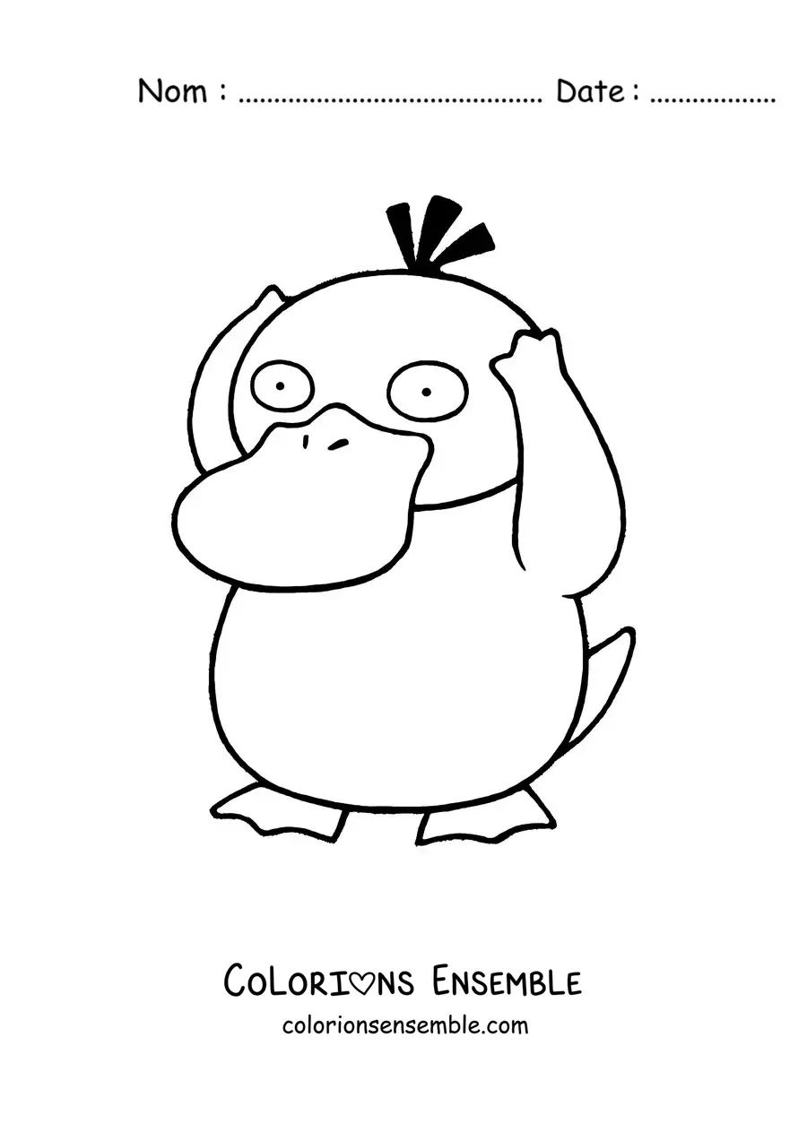 Image à colorier du Pokémon Psykokwak