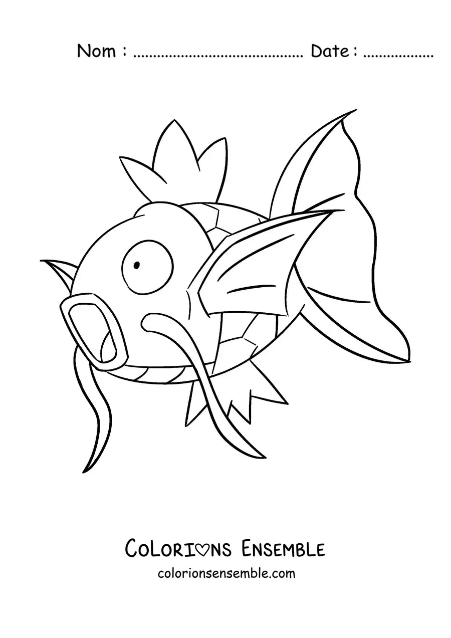Image à colorier du Pokémon Magicarpe