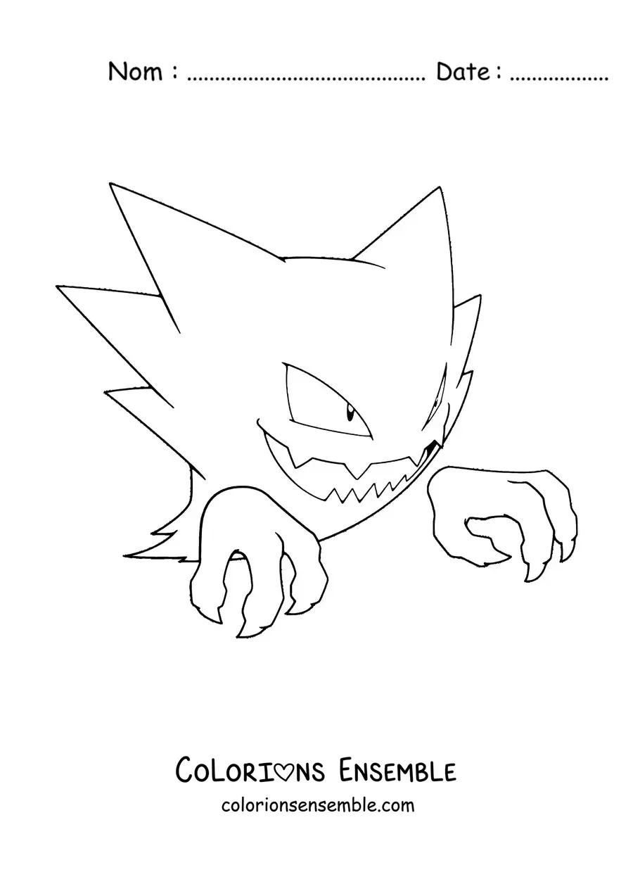 Image à colorier du Pokémon Spectrum