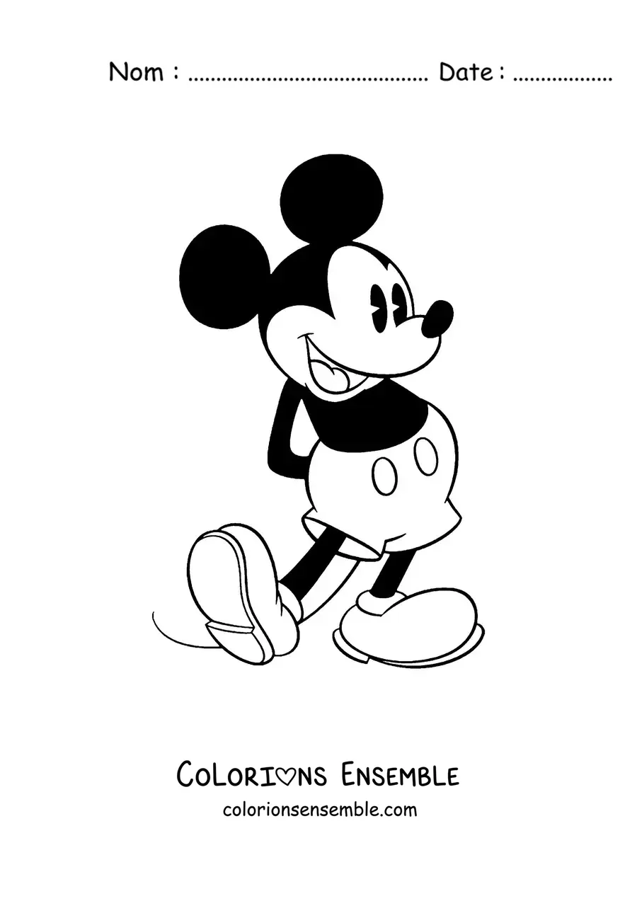 Image à colorier de Mickey Mouse classique
