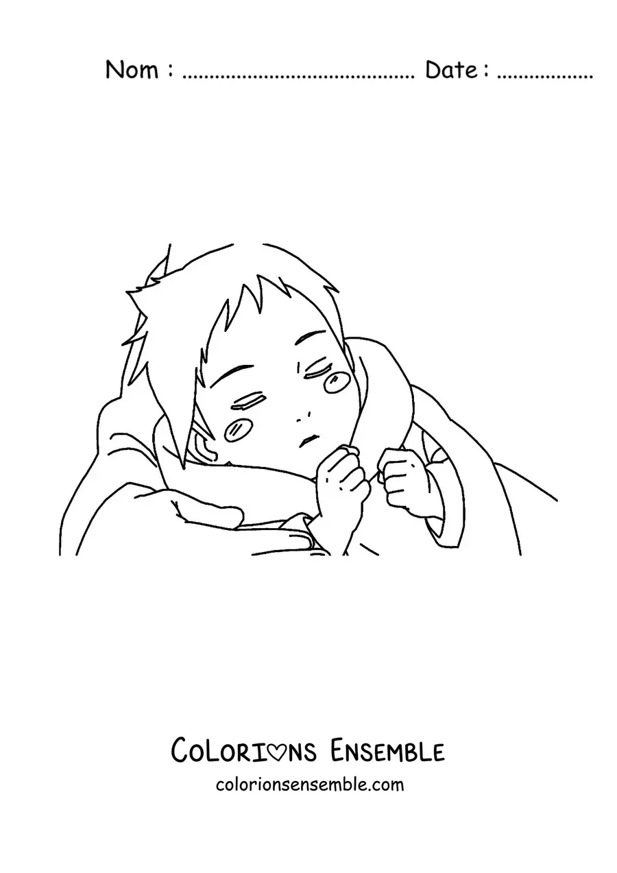 Image à colorier de Sasuke bébé