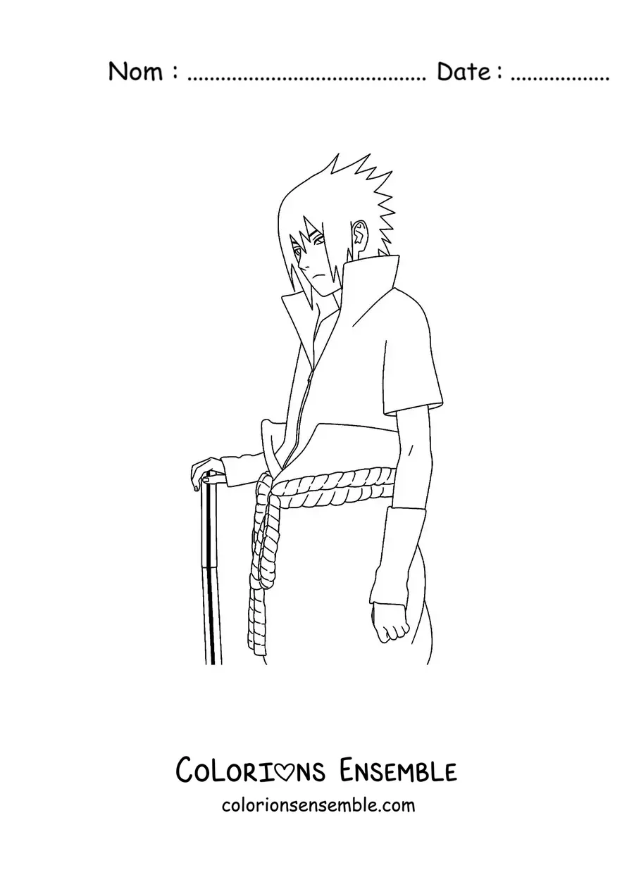 Image à colorier de Sasuke Uchiha