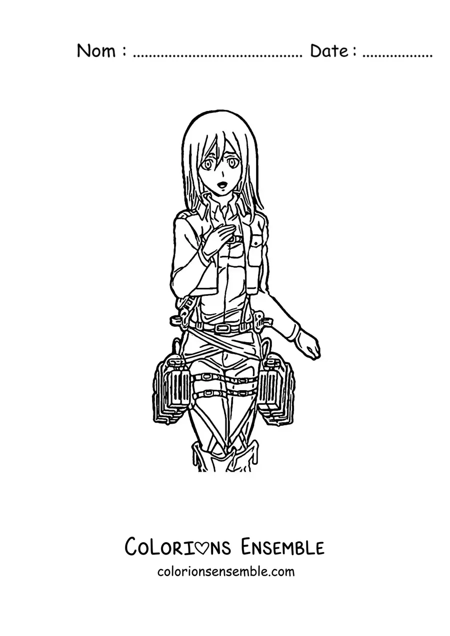 Image à colorier d’Historia Reiss de L’Attaque des Titans