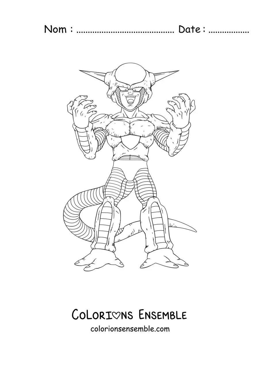Image à colorier de Freezer de Dragon Ball