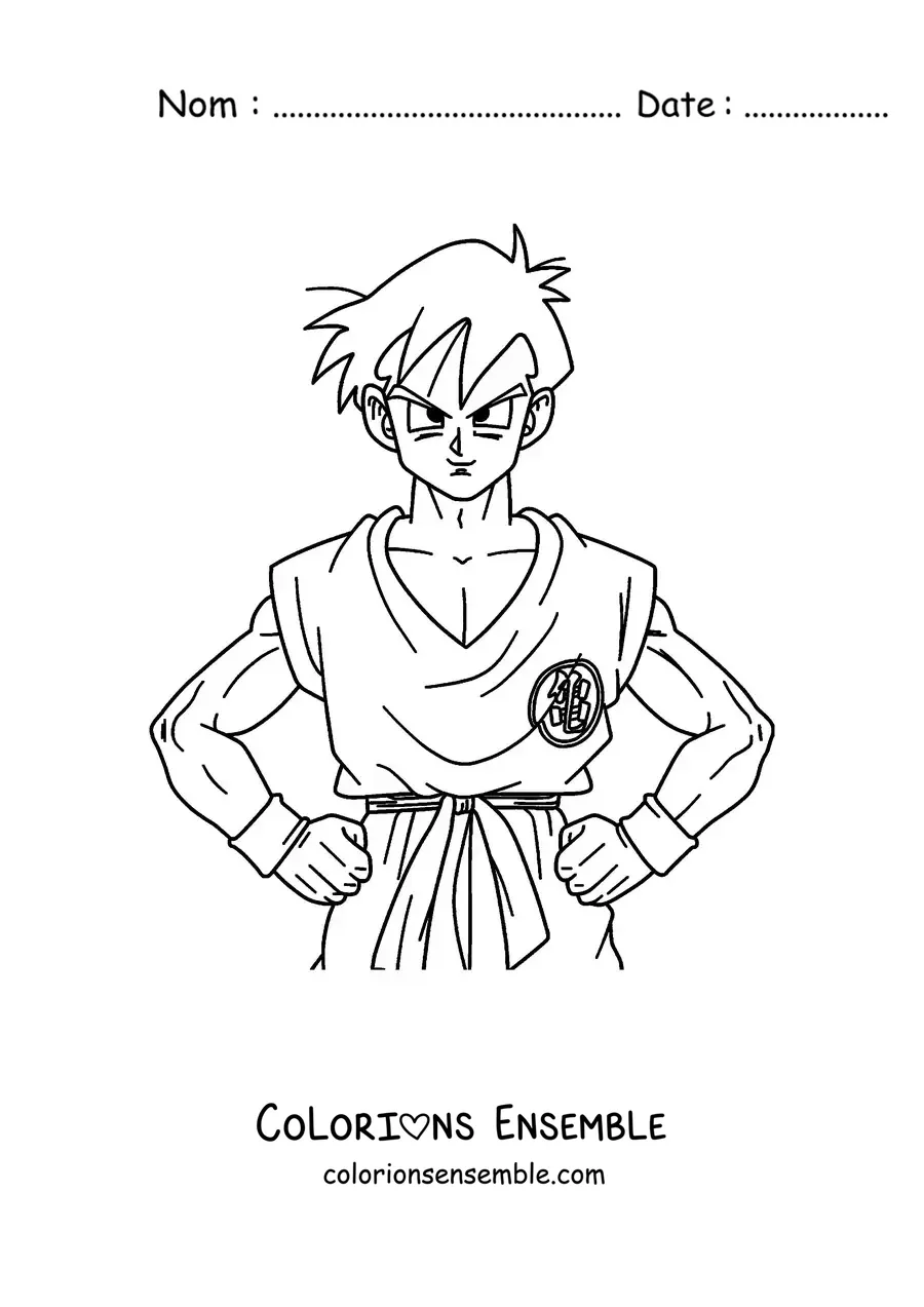 Image à colorier de Yamcha de Dragon Ball