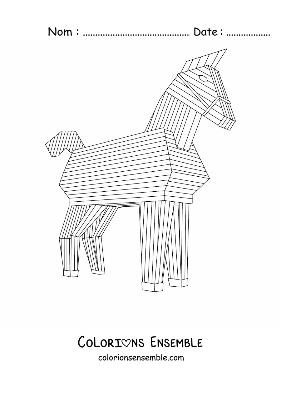 Coloriage du cheval de Troie