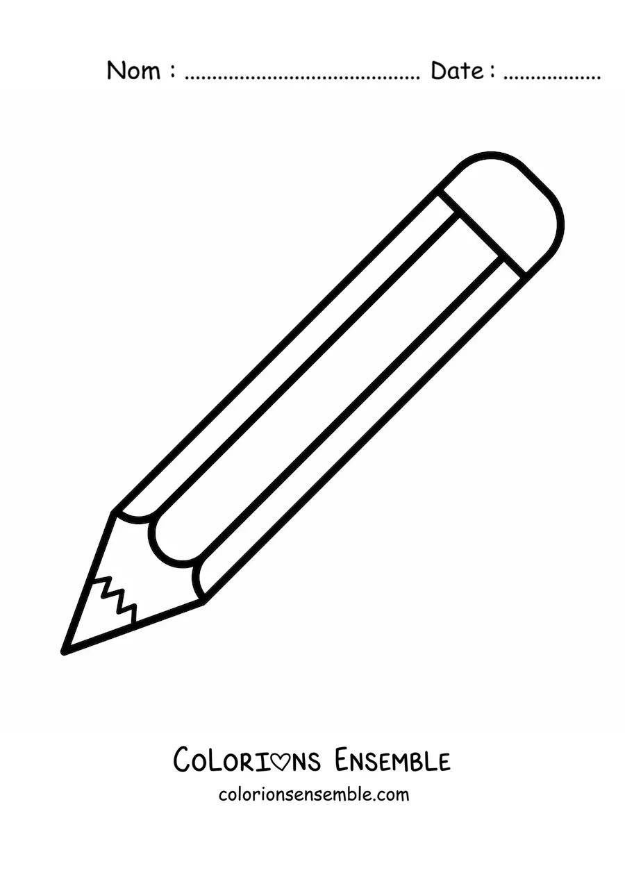 Coloriage d'un crayon tout simple