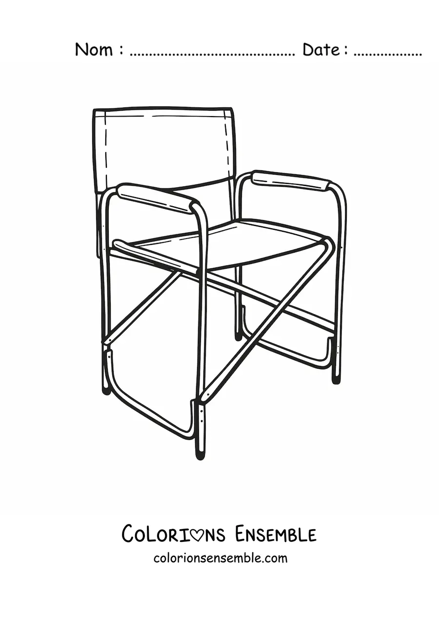 Image à colorier d’une chaise pliante