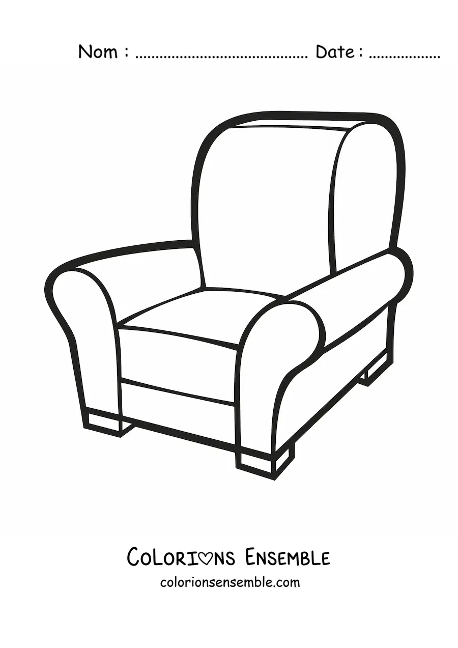 Image à colorier d’un fauteuil