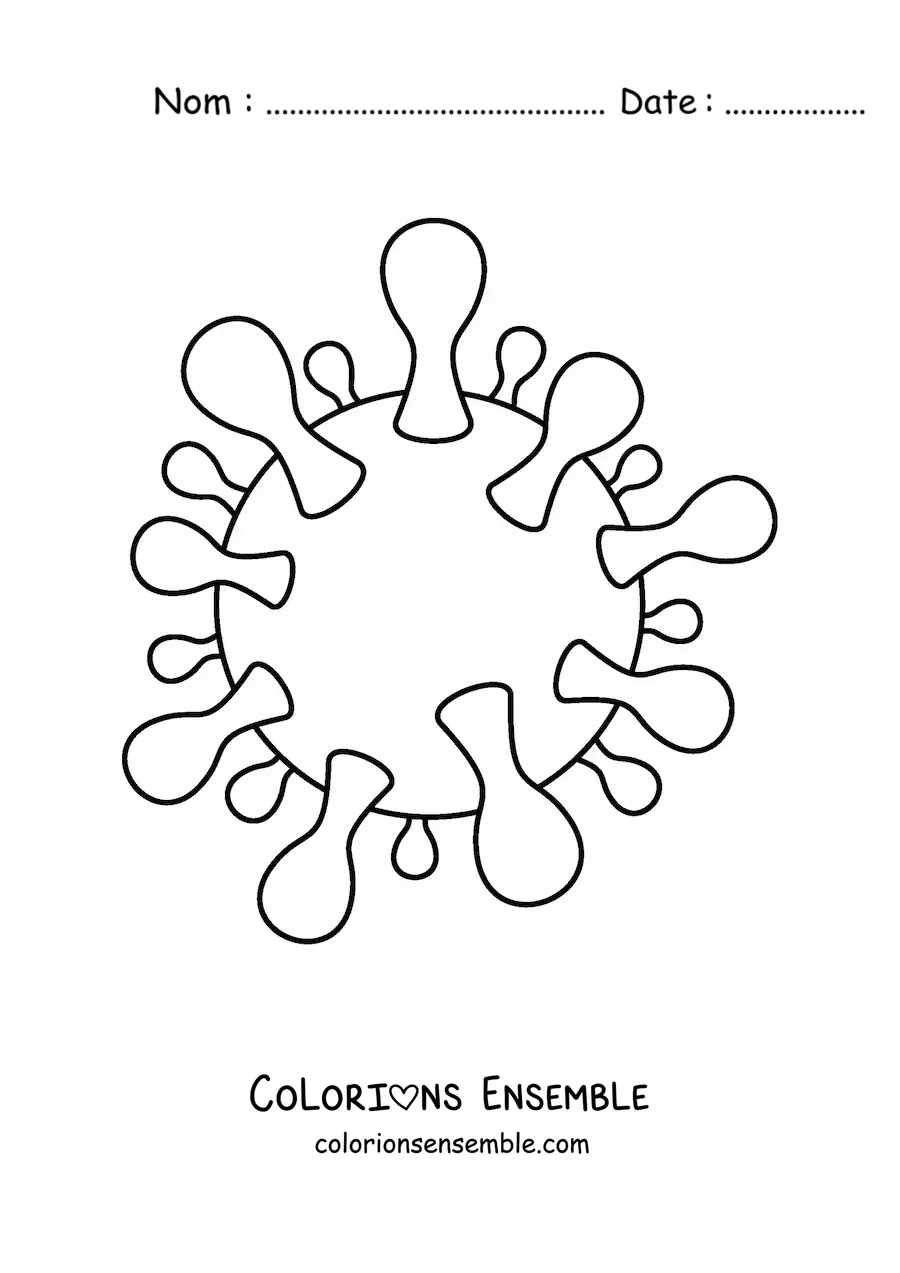 Image à colorier d'un virus