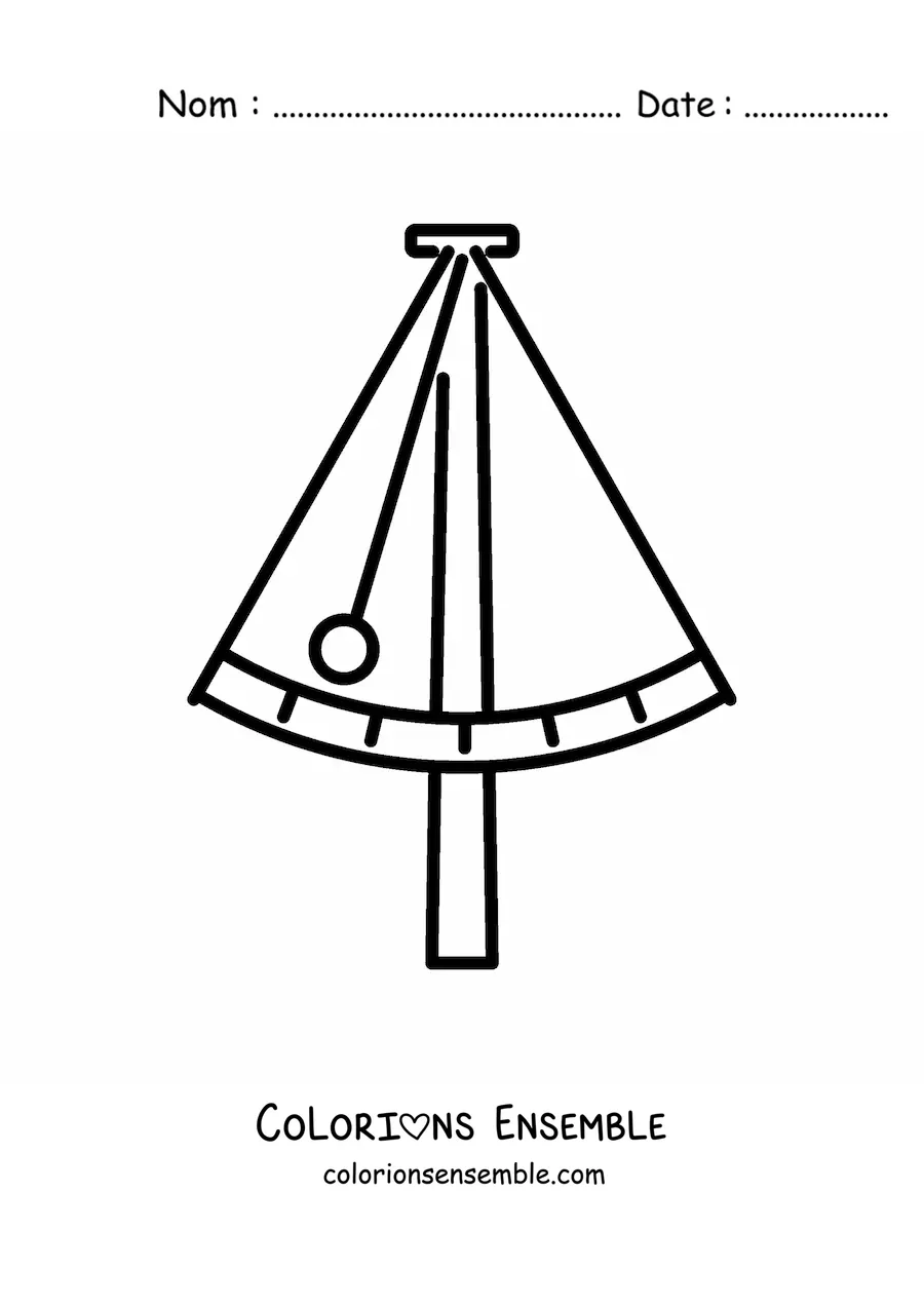 Image à colorier d'un pendule