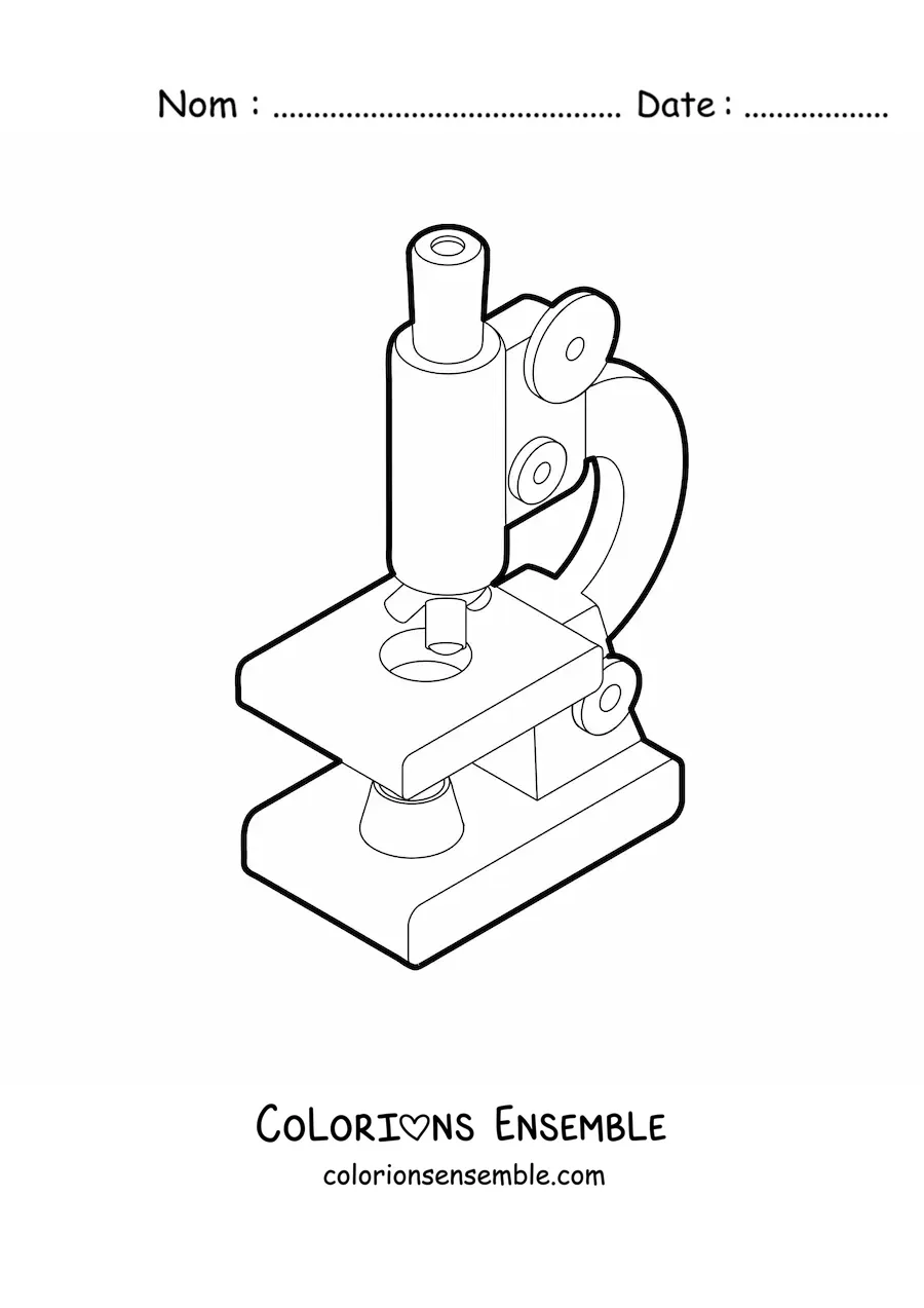 Image à colorier d'un microscope