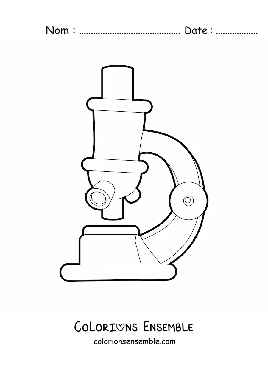 Image à colorier d'un microscope optique