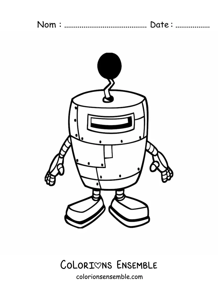 Image à colorier d'un méchant robot