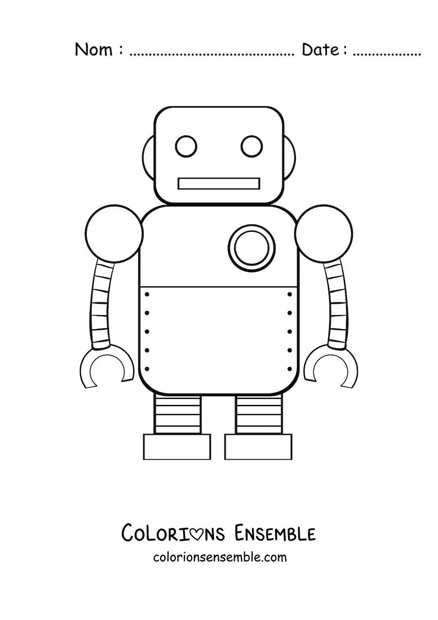 Image à colorier d'un grand robot pour enfants