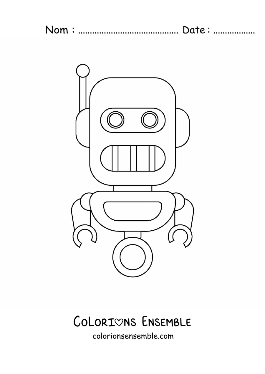 Image à colorier d'un mini robot