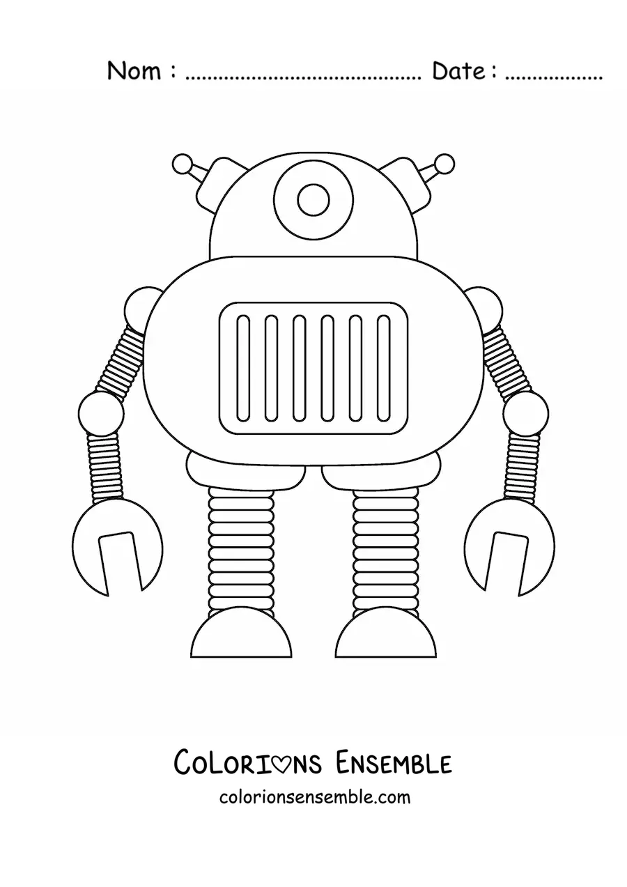 Image à colorier d'un robot géant