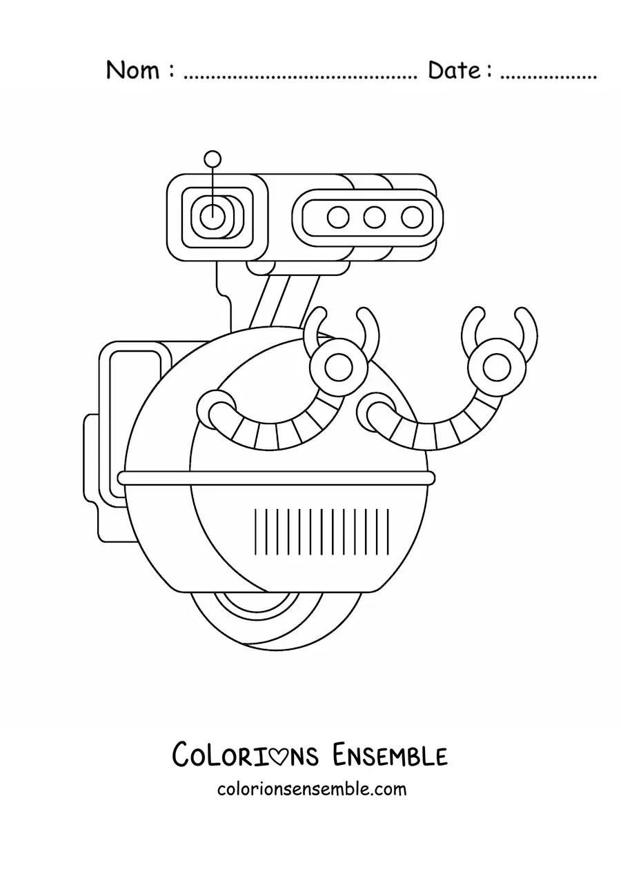 Image à colorier d'un robot du futur