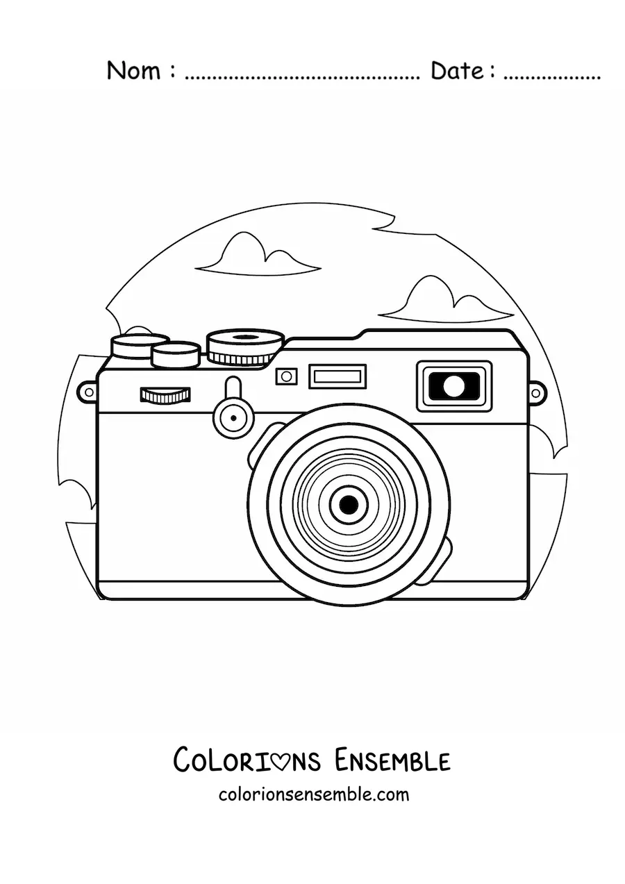 Image à colorier d'un appareil photo