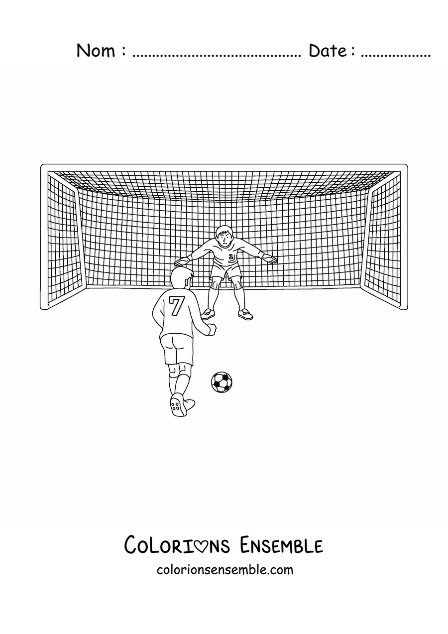 Image à colorier d’un match de football