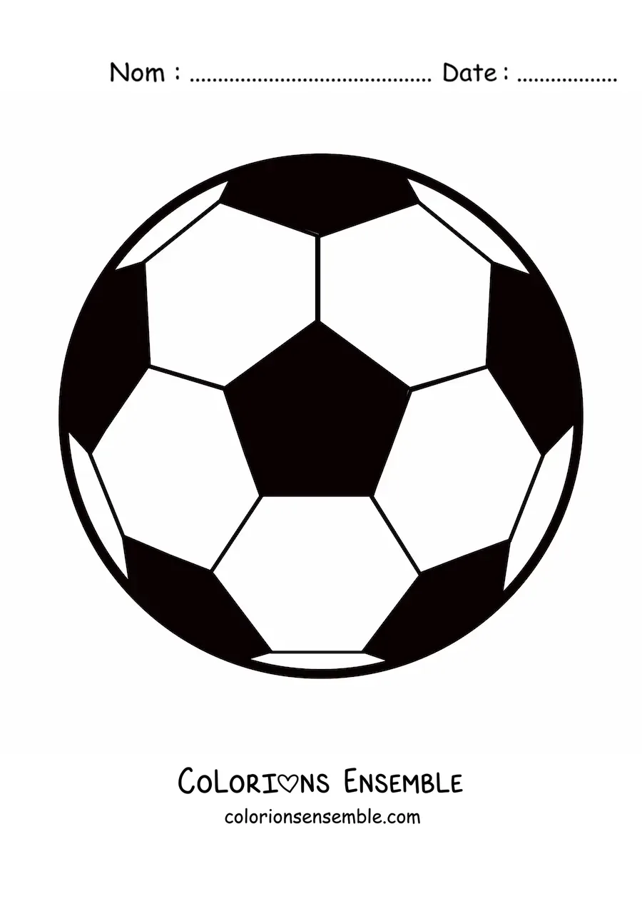 Image à colorier d’un ballon de football