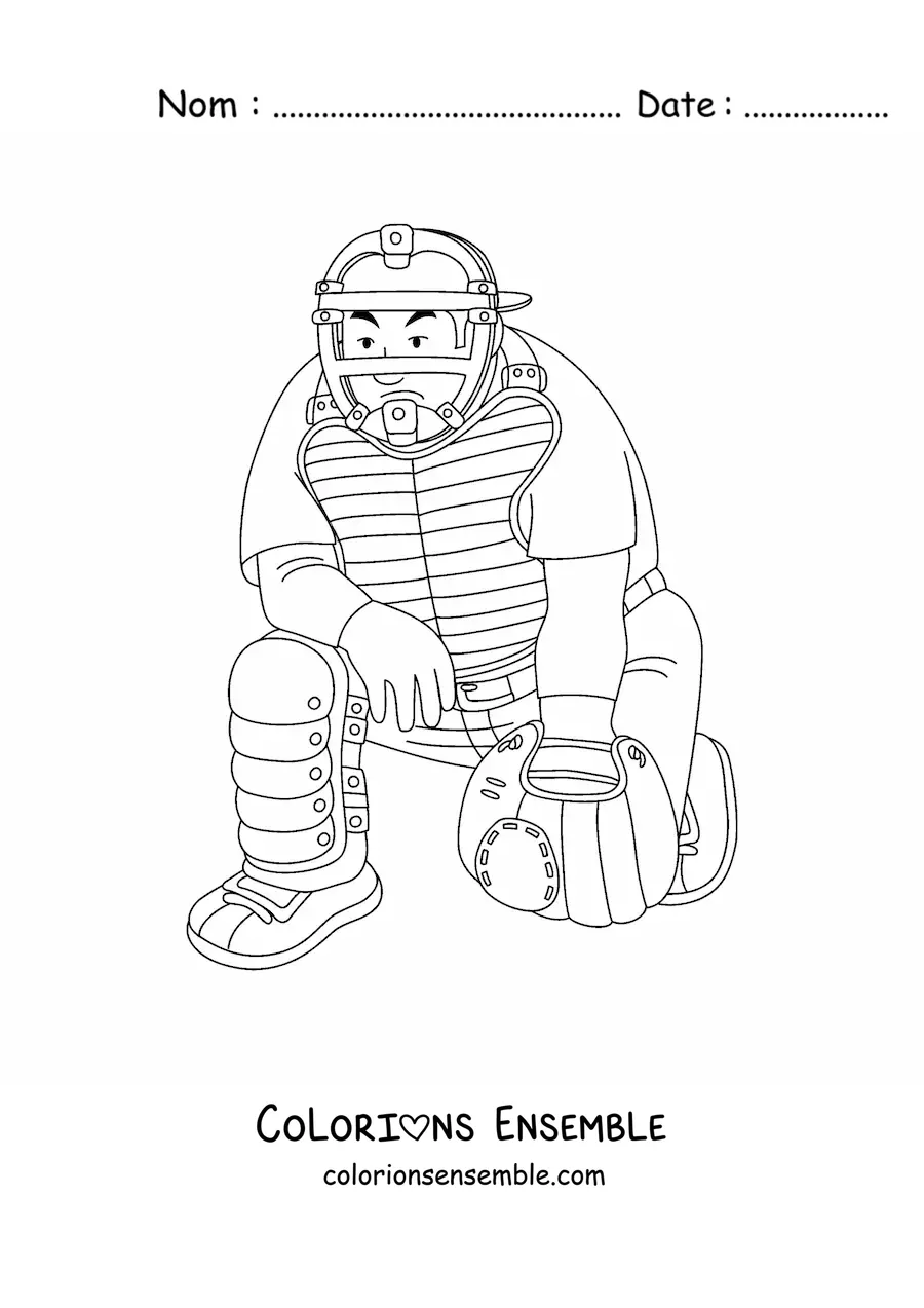 Image à colorier d’un receveur