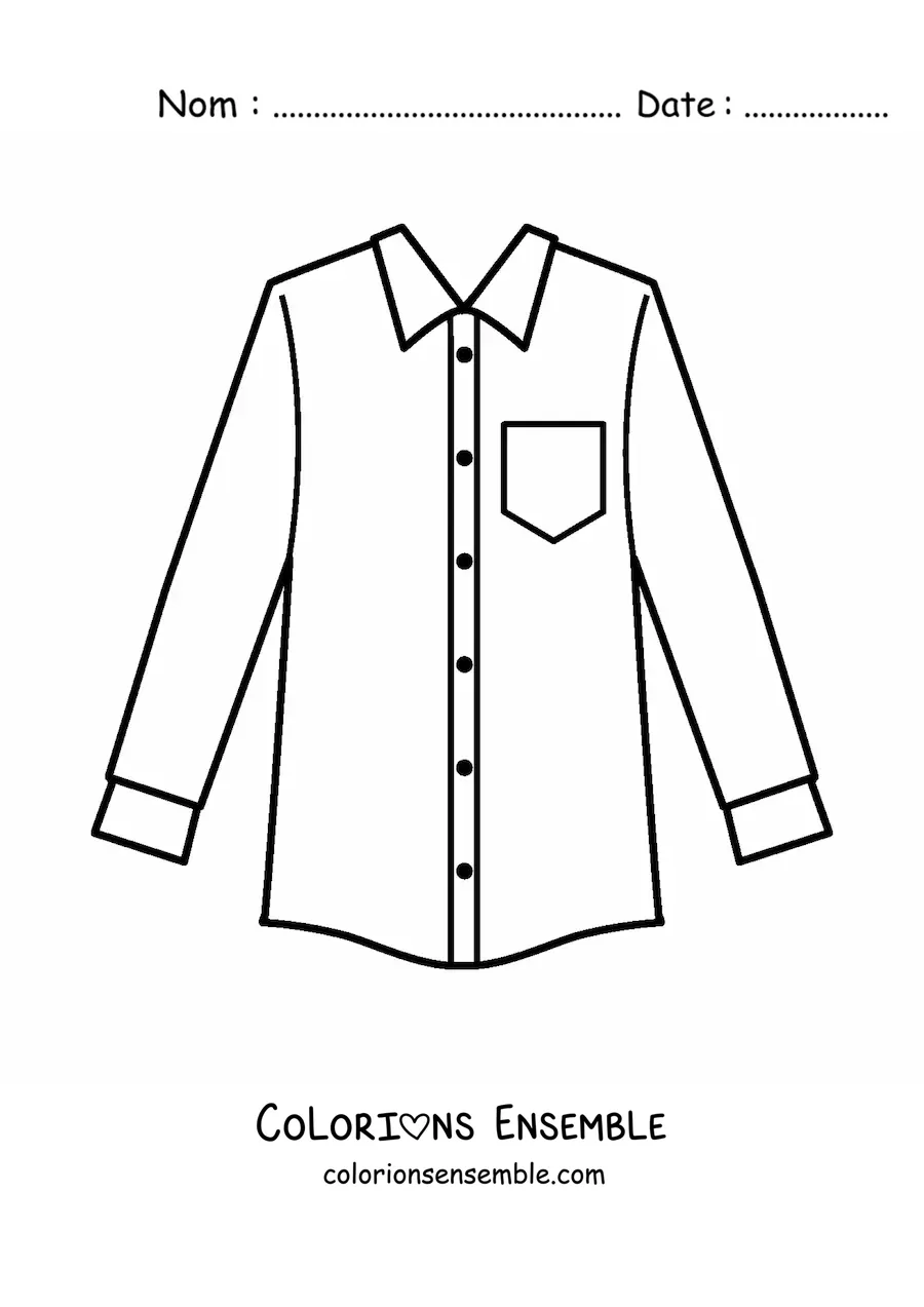 Image à colorier d'une chemise