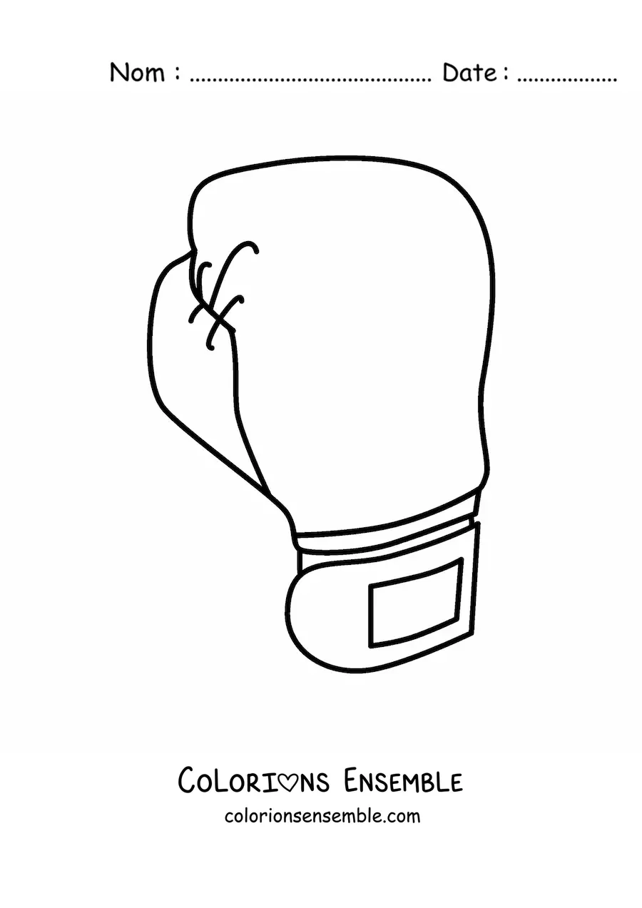 Image à colorier d'un gant de combat