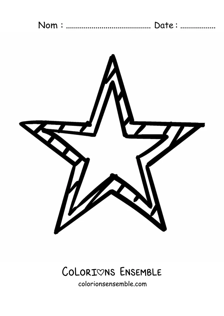 Image à colorier d'une étoile