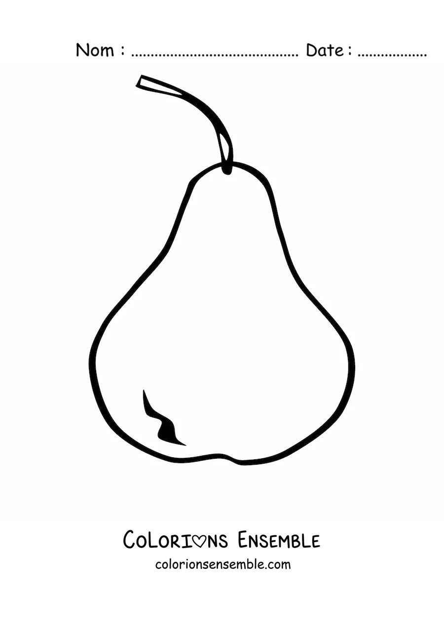 Coloriage d'une poire
