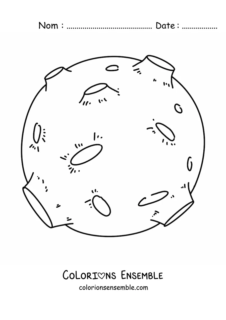 Image à colorier de la Lune