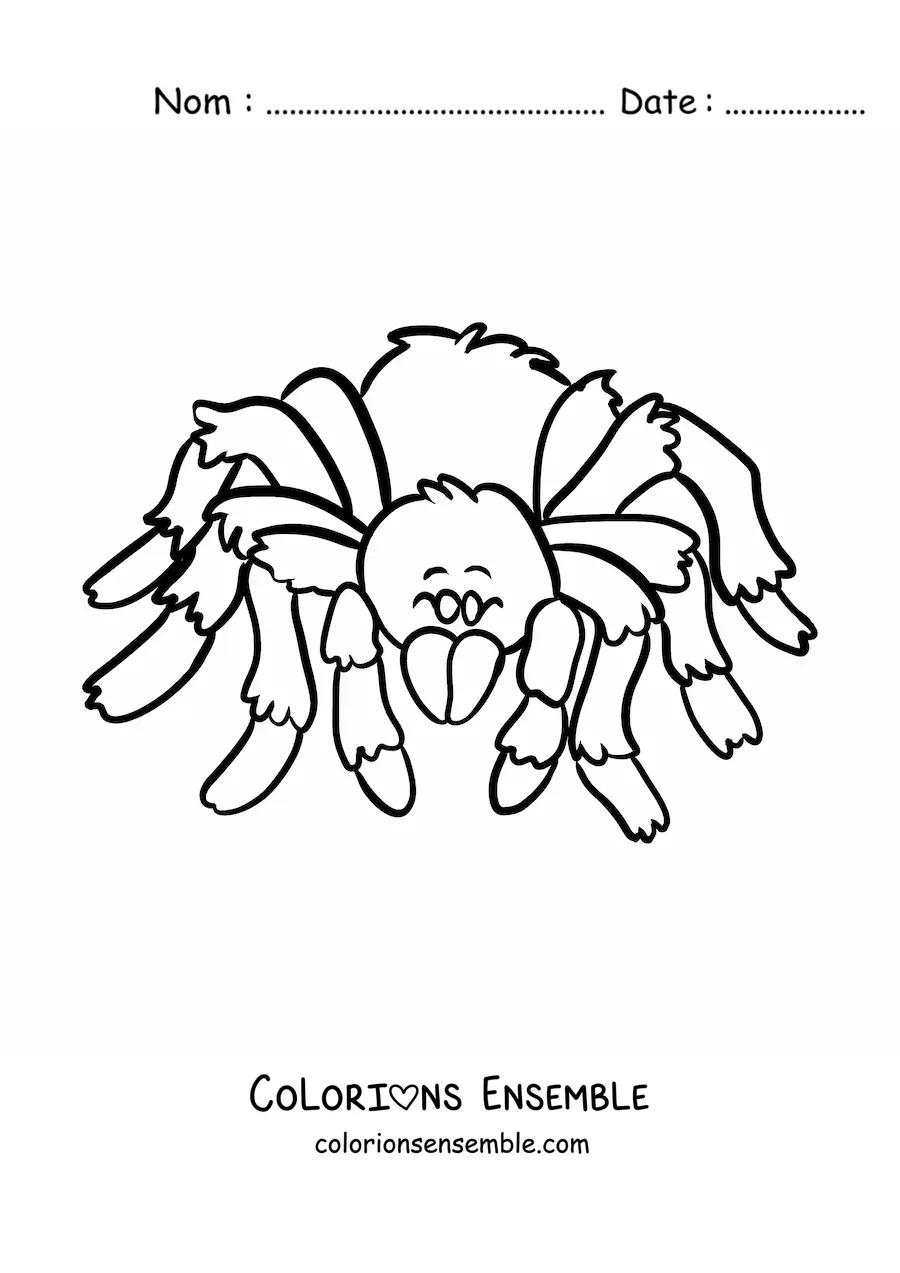Image à colorier d'une araignée du désert