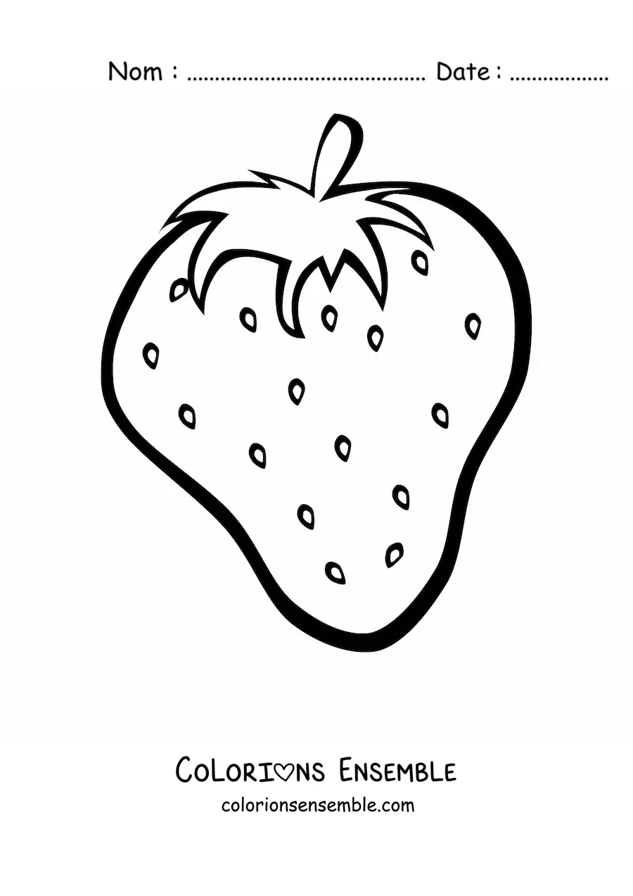 Image à colorier d'une fraise