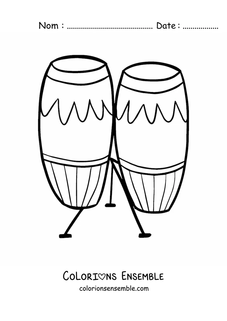 Image à colorier d'une conga
