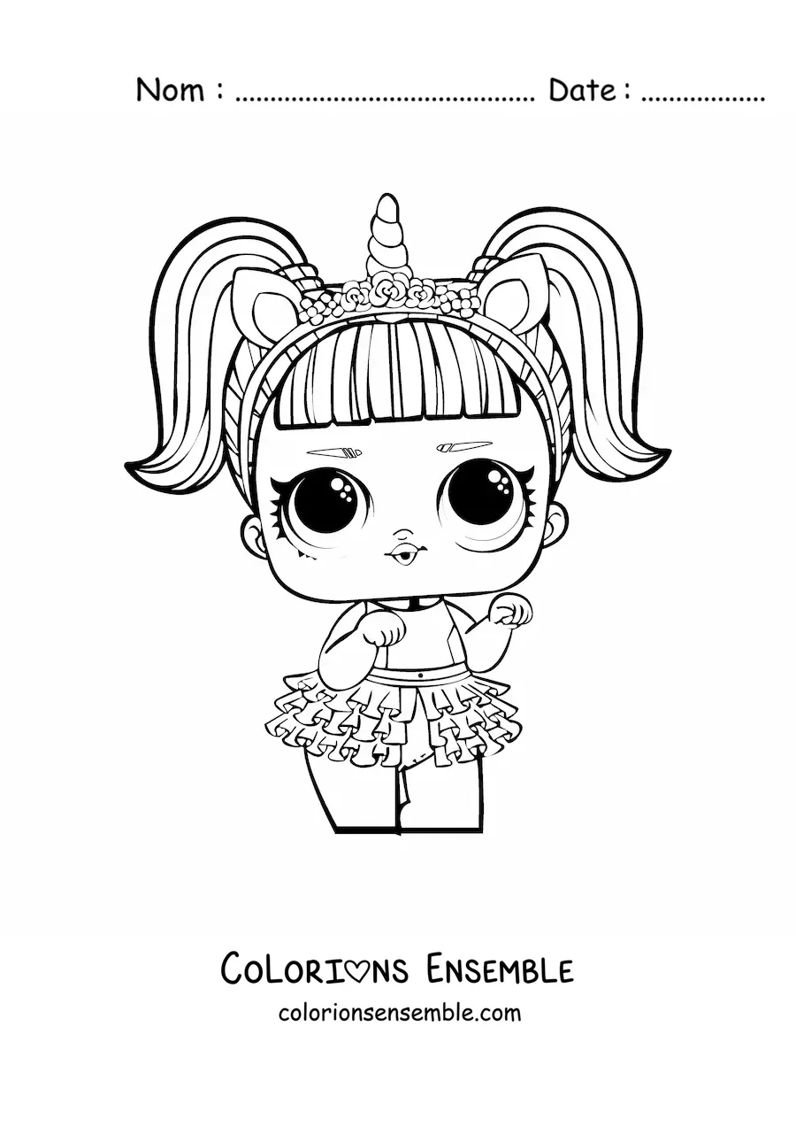 Image à colorier de L.O.L. Surprise Unicorn
